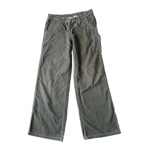 Rubbish Pants Woman's 7 Green Corduroy Mid Rise Juniors 30x30‎ 2YK Straight Leg